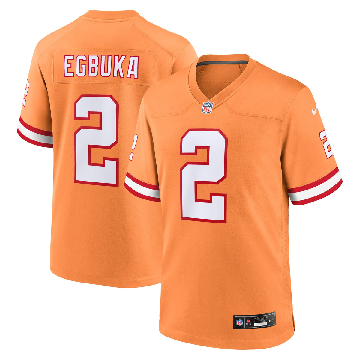 Men's  Tampa Bay Buccaneers Emeka Egbuka Nike White  Game Jersey