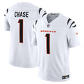 Men's Cincinnati Bengals Ja'Marr Chase Nike White Vapor F.U.S.E. Stitched Limited Jersey