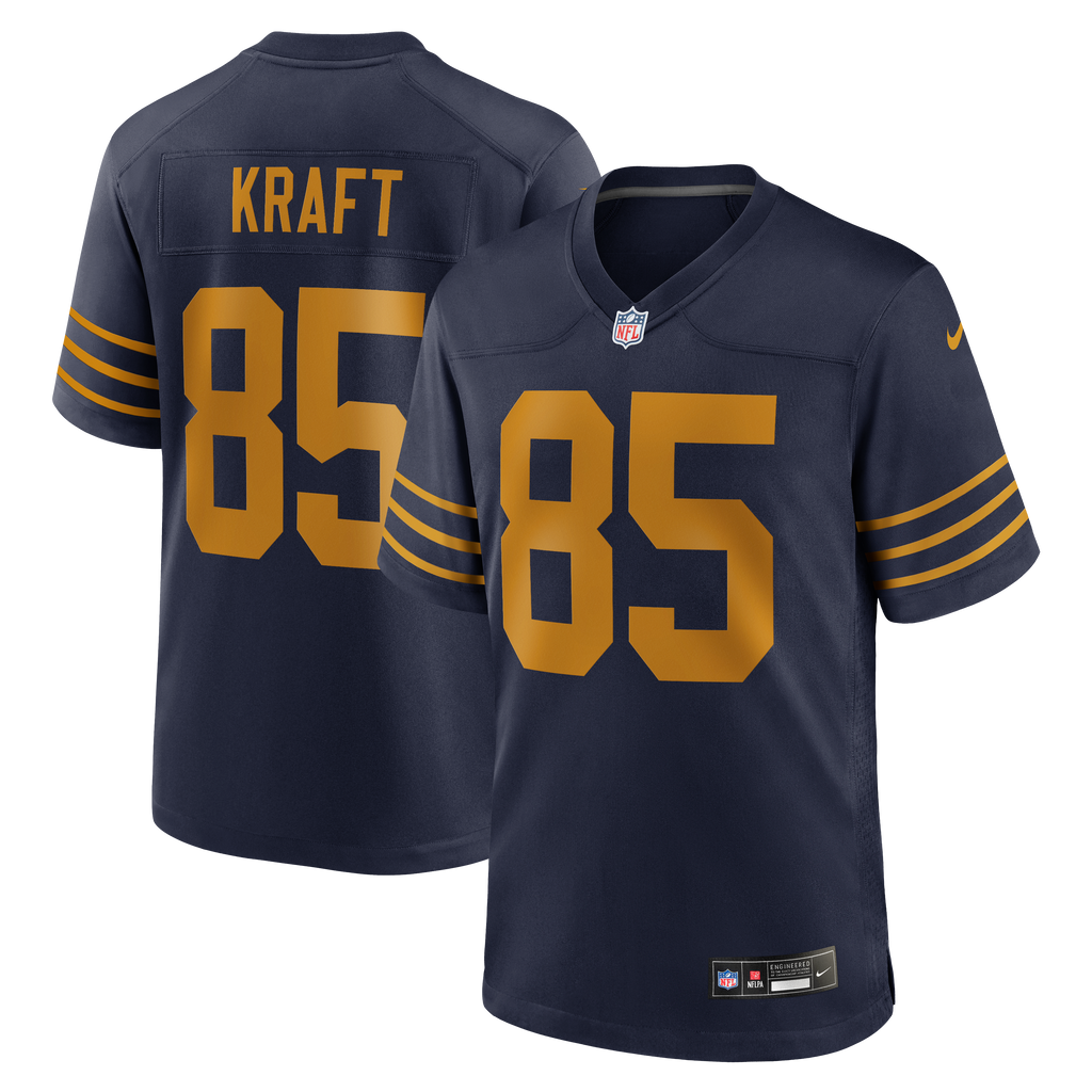 Men's Green Bay Packers Tucker Kraft Nike  Navy Alternate  Game Jersey