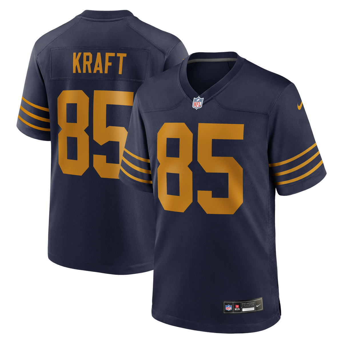 Men's Green Bay Packers Tucker Kraft Nike  Navy Alternate  Game Jersey
