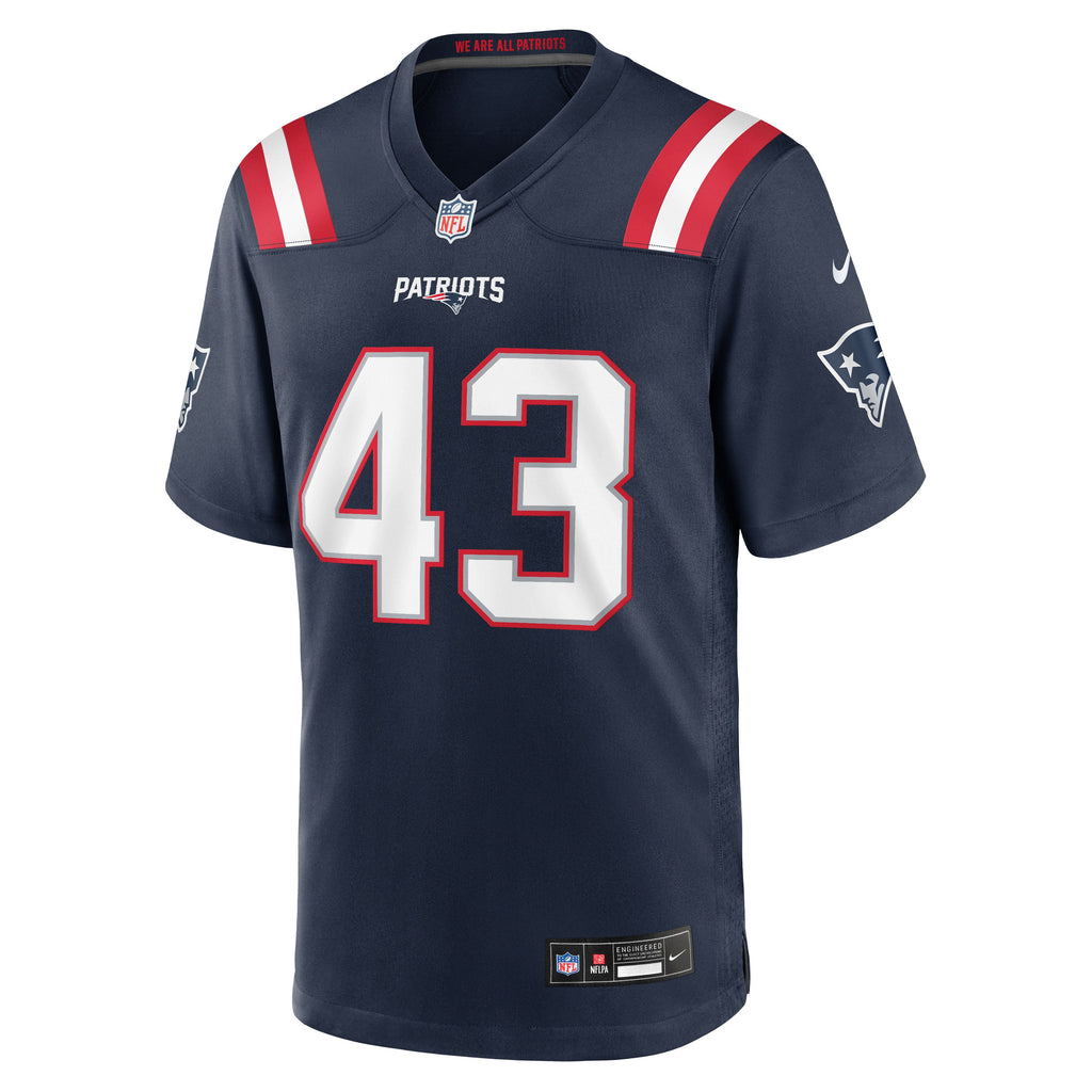 Men's New England Patriots Bradyn Swinson Nike Navy Team Game Jersey