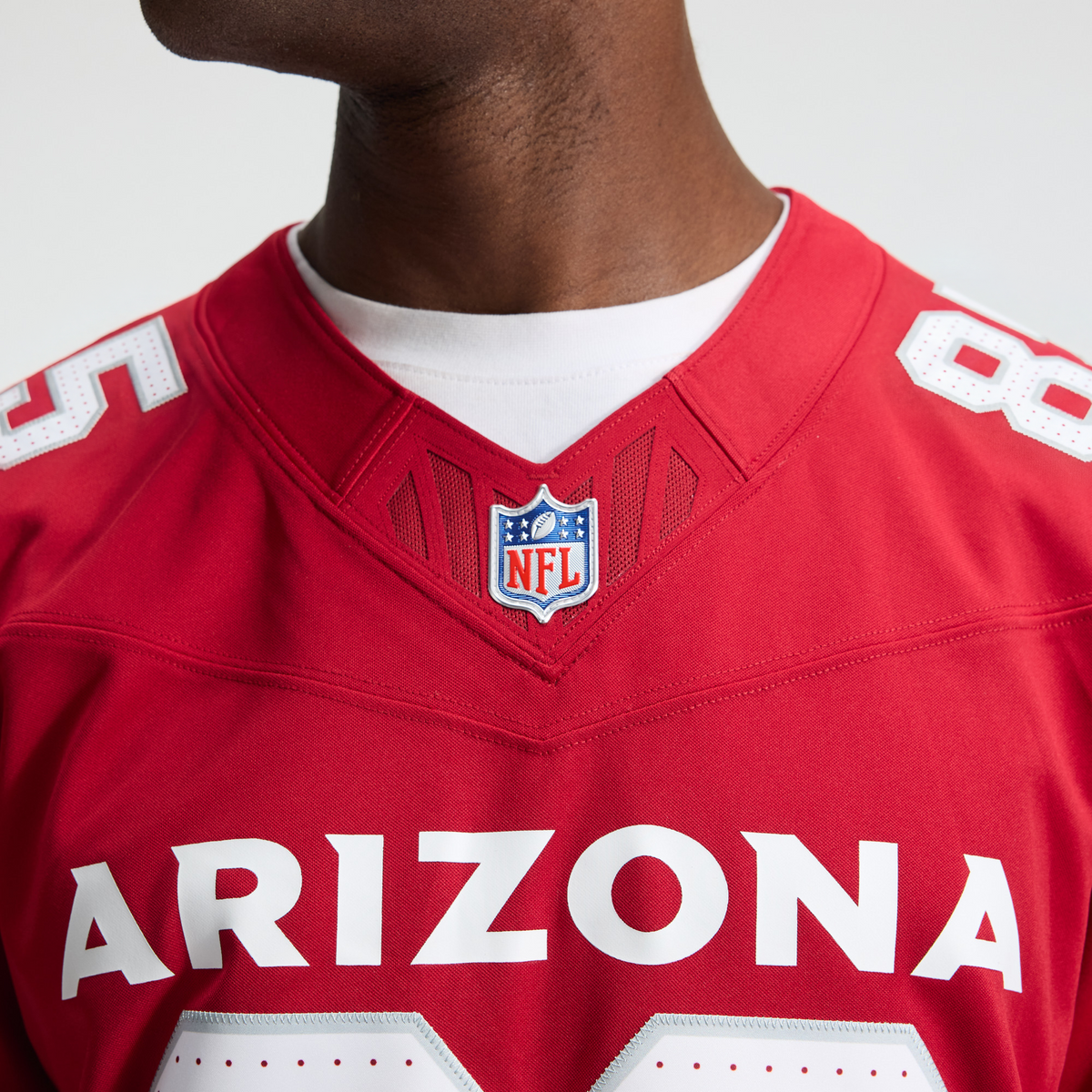 Men's Arizona Cardinals Trey McBride Nike White Vapor F.U.S.E. Stitched Limited Jersey