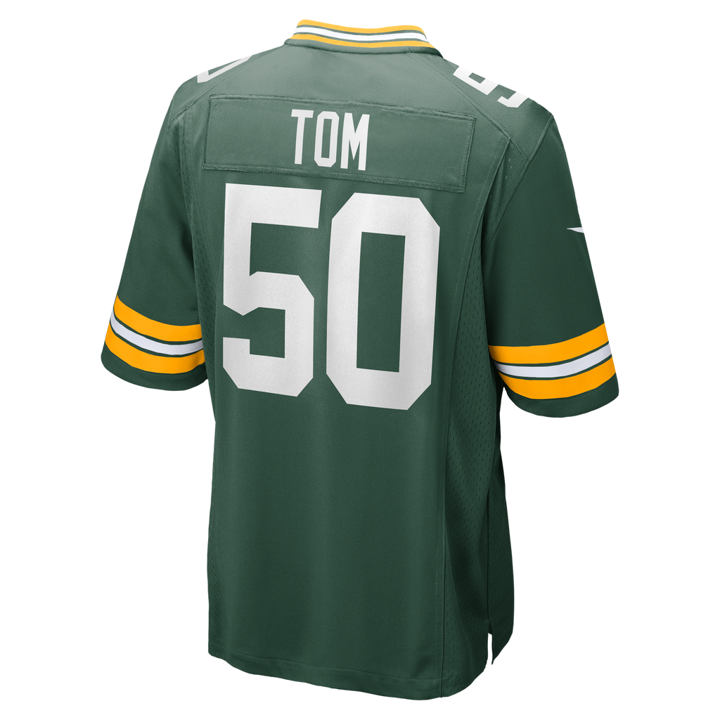 Men's Green Bay Packers Zach Tom Nike Green Game Player Jersey