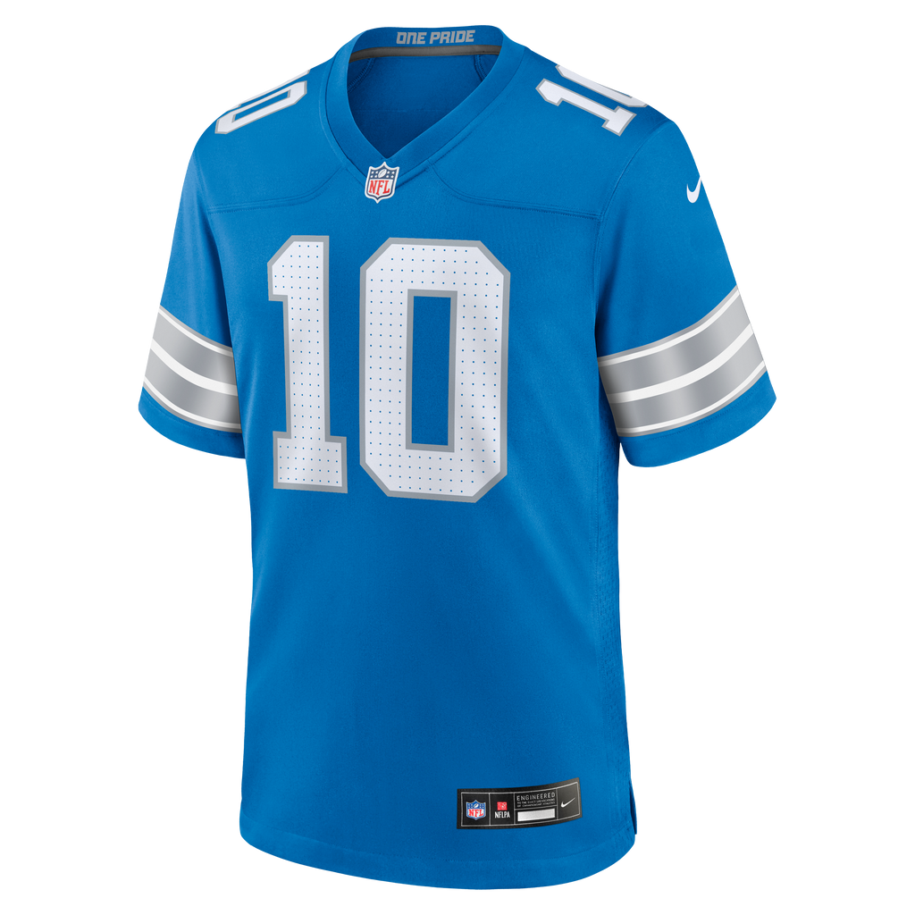 Men's Detroit Lions Isiah Pacheco Nike  Blue Team Game Jersey