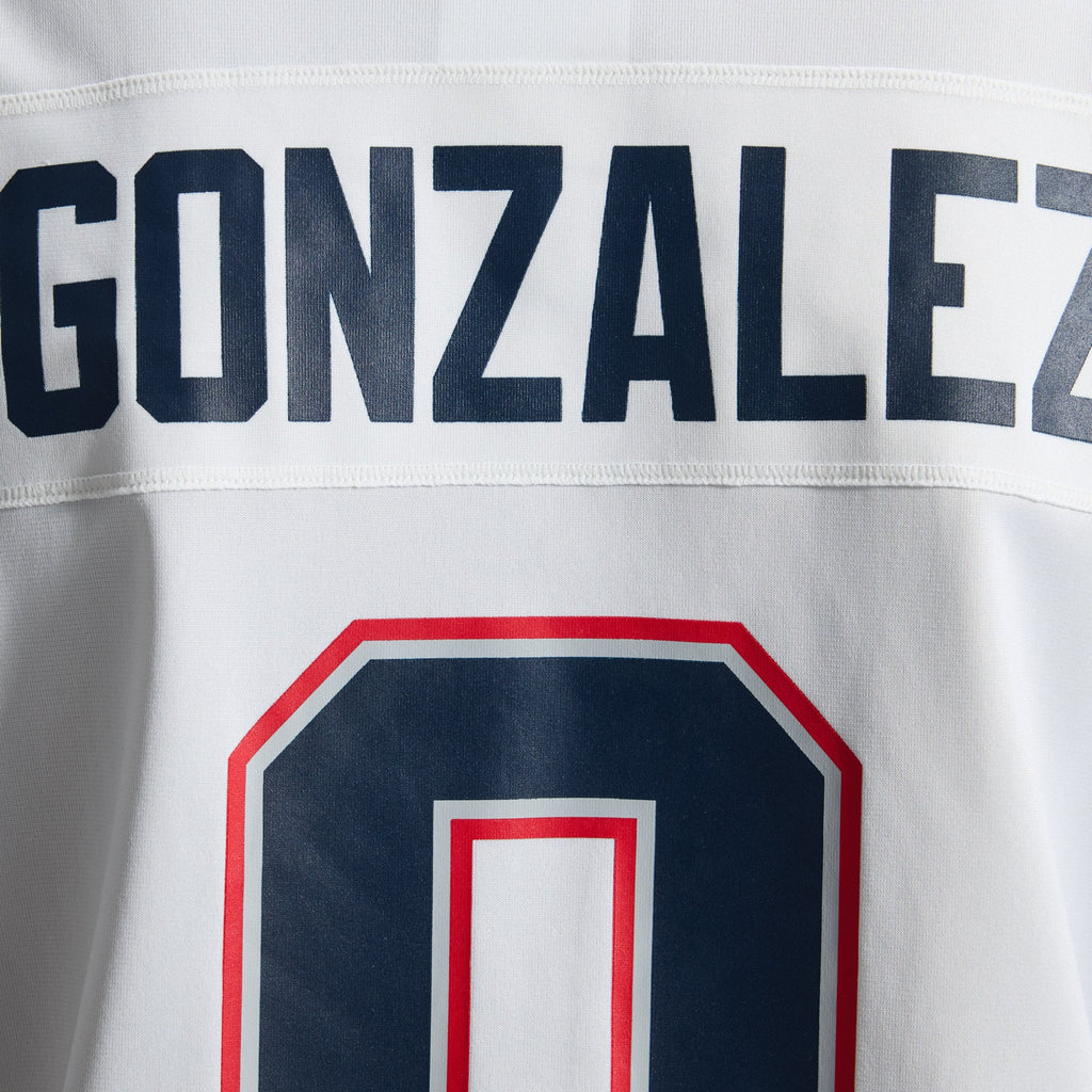 Men's New England Patriots Christian Gonzalez Nike White Game Jersey