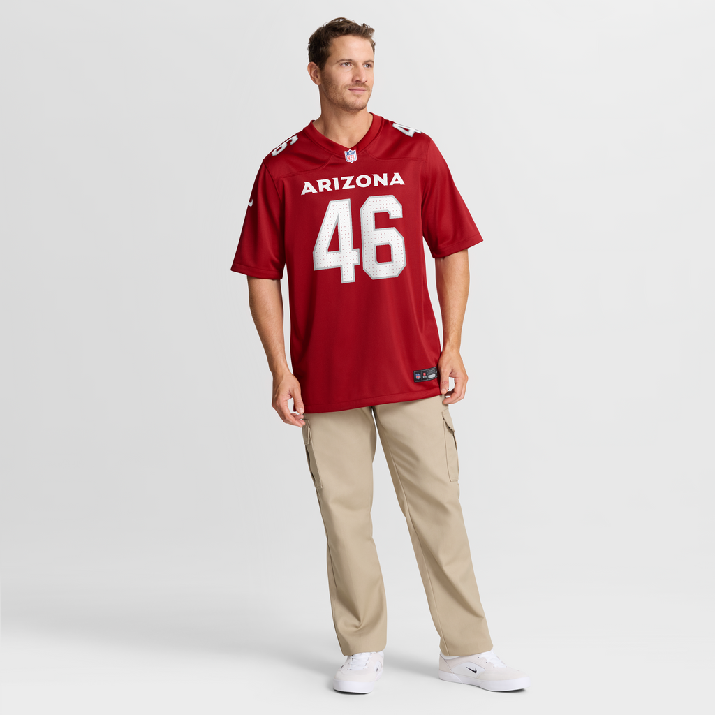 Men's Arizona Cardinals Aaron Brewer Nike  Cardinal Team Game Jersey