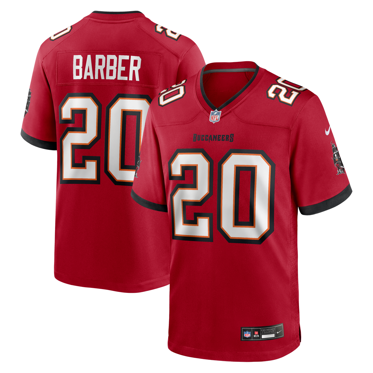 Men's Tampa Bay Buccaneers Ronde Barber Nike Red Game Retired Player Jersey