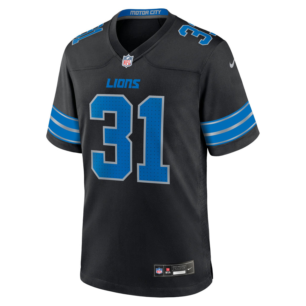 Men's Detroit Lions Kerby Joseph Nike  Blue Team Game Jersey