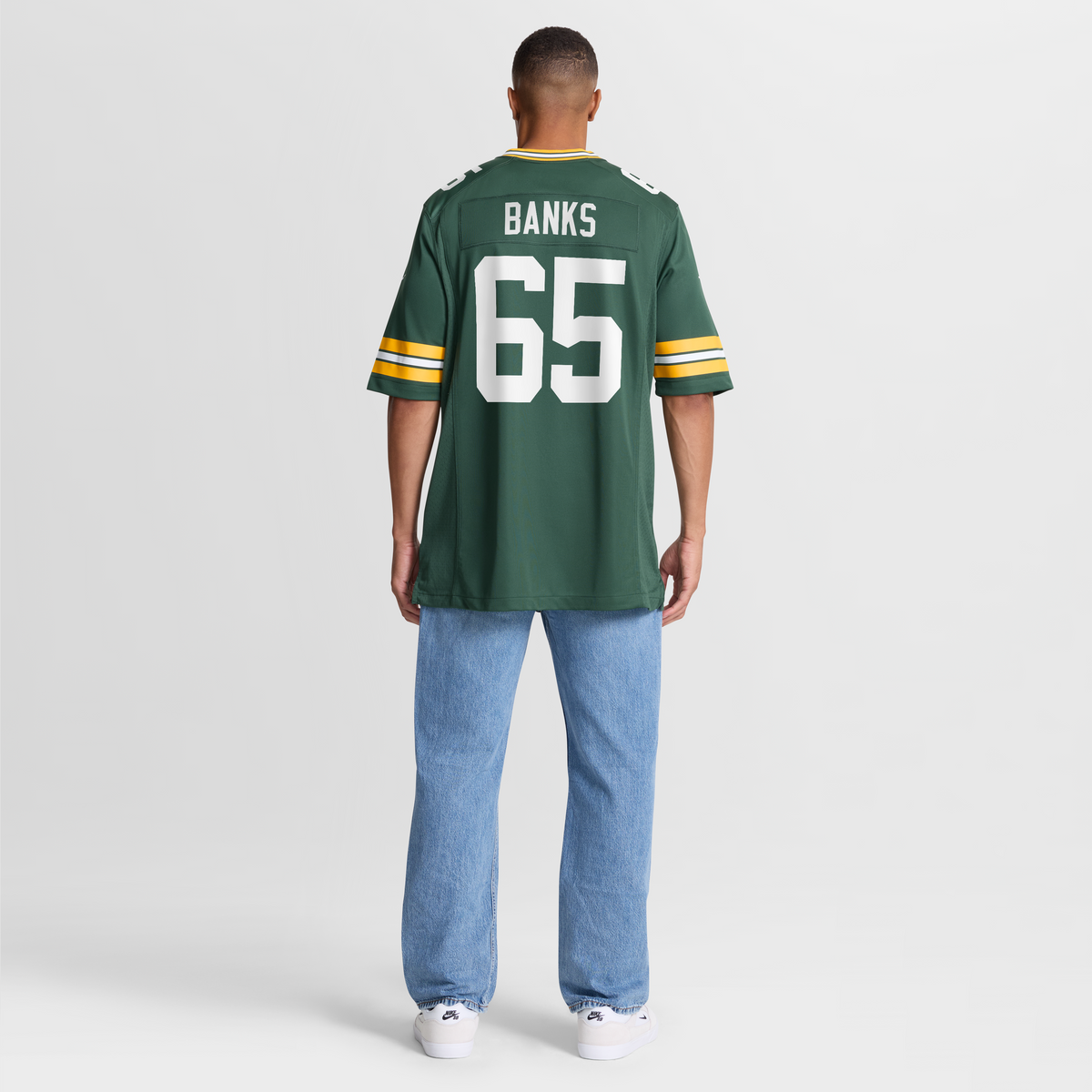 Men's Green Bay Packers Aaron Banks Nike  Green Team Game Jersey