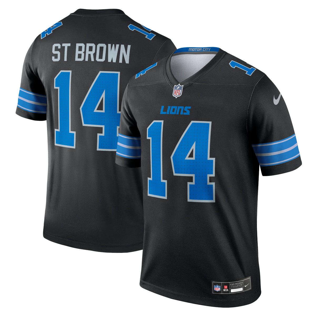 Men's Detroit Lions Amon-Ra St. Brown Nike Blue Legend Player Performance Top