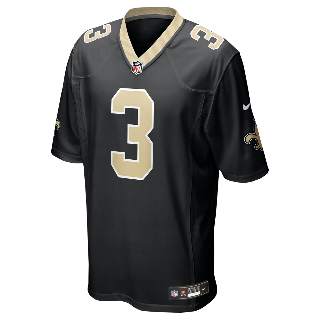 Men's New Orleans Saints Travis Etienne Jr Nike Black Game Jersey