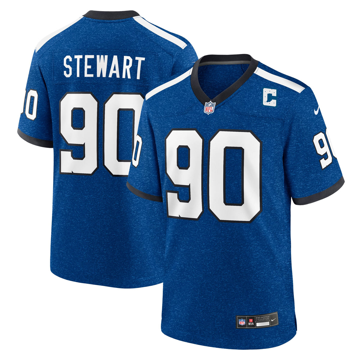 Men's Indianapolis Colts Grover Stewart Nike Blue Alternate Game Jersey