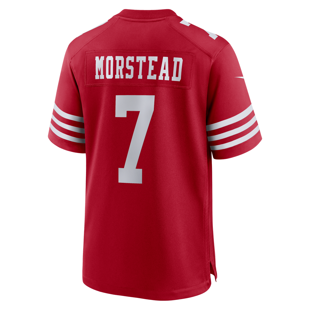 Men's San Francisco 49ers Thomas Morstead Nike  Scarlet Team Game Jersey