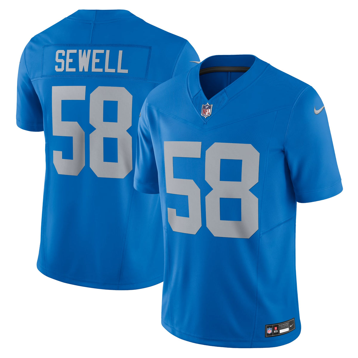 Men's Detroit Lions Penei Sewell Nike Black Vapor F.U.S.E. Alternate Limited Jersey
