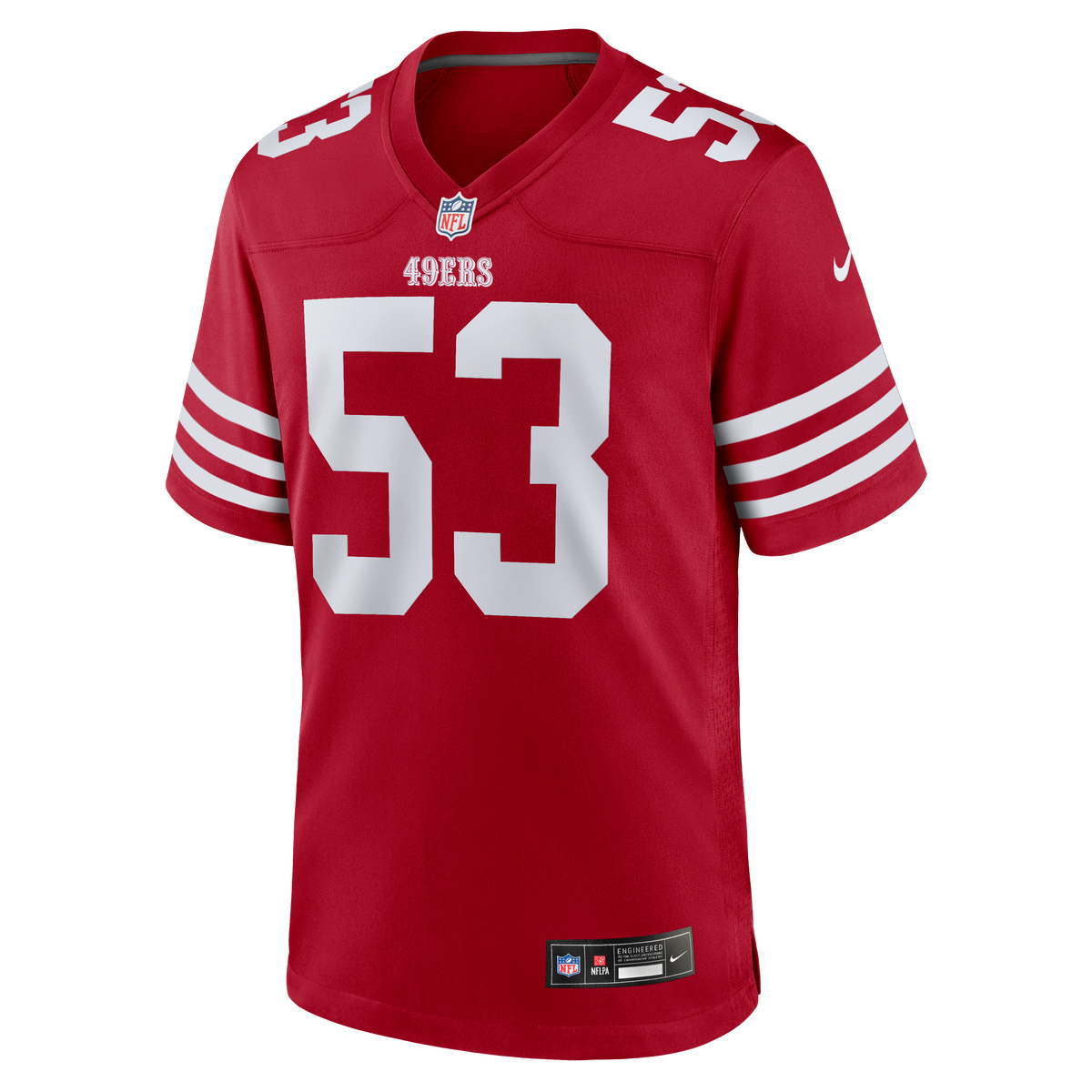 Men's San Francisco 49ers Jaden Dugger III Nike Scarlet Team Game Jersey
