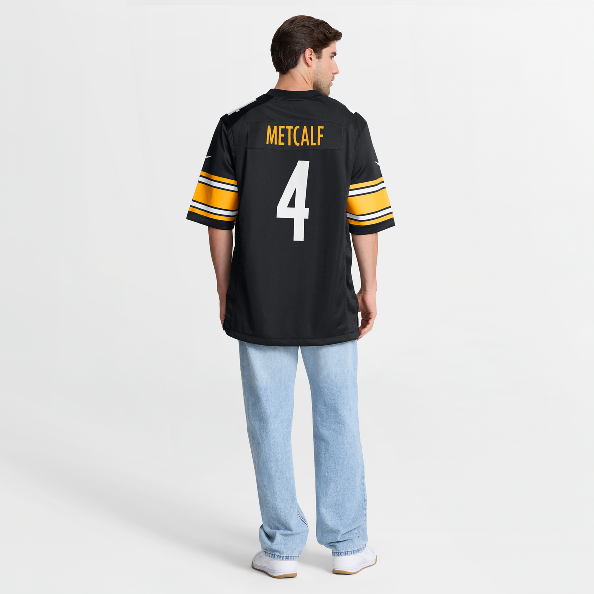 Men's Pittsburgh Steelers DK Metcalf Nike Gold Alternate 1933 Throwback Game Jersey