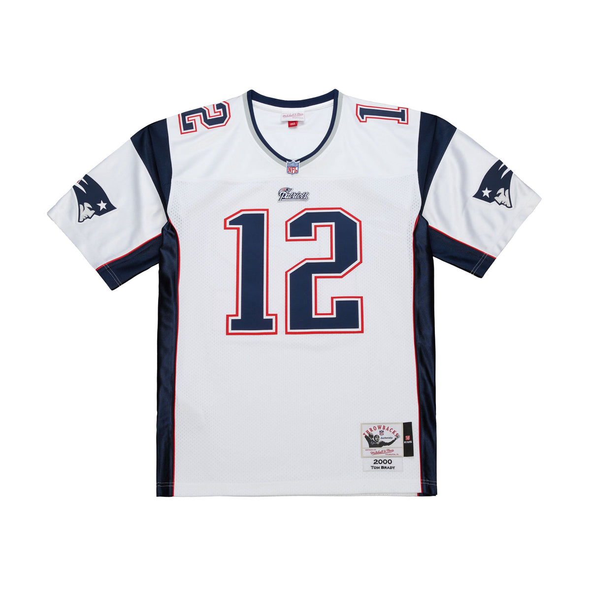 Men's New England Patriots Tom Brady Mitchell & Ness Navy Super Bowl XXXVI Authentic Throwback Jersey