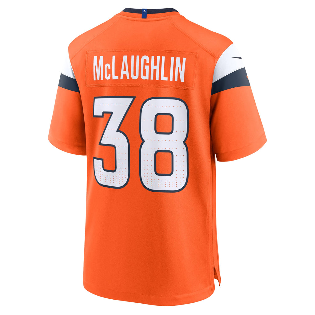 Men's Denver Broncos Jaleel McLaughlin Nike  Orange Team Game Jersey