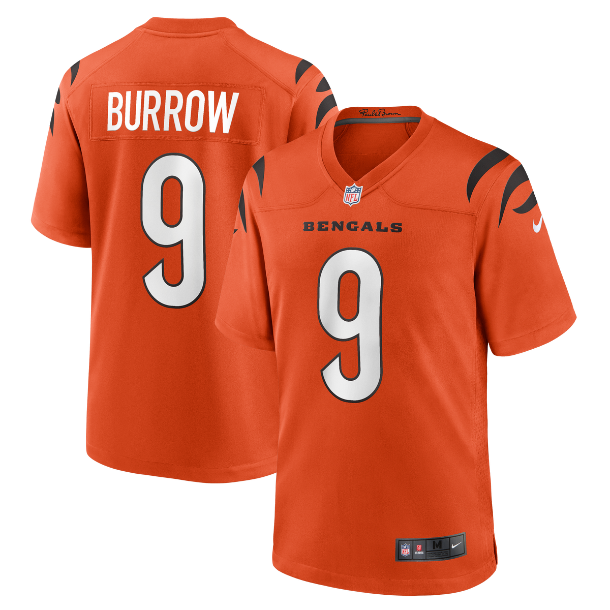 Men's Cincinnati Bengals Joe Burrow Nike Orange Alternate Game Jersey