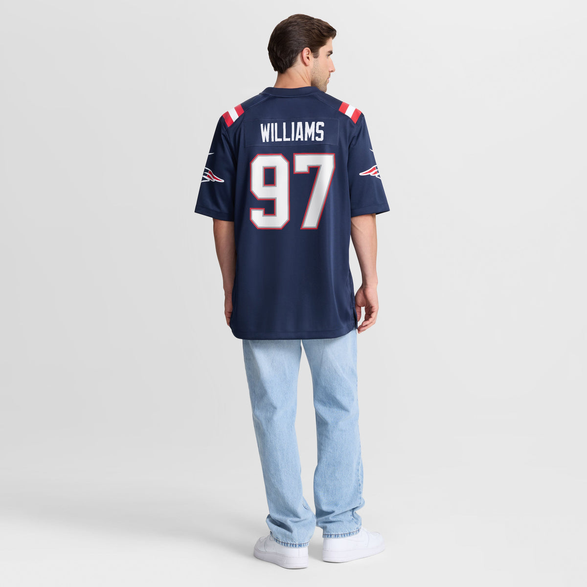 Men's New England Patriots Milton Williams Nike Navy Team Game Jersey