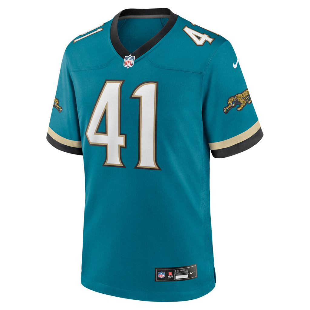 Men's Jacksonville Jaguars Josh Hines-Allen Nike Teal Prowler Throwback Player Game Jersey