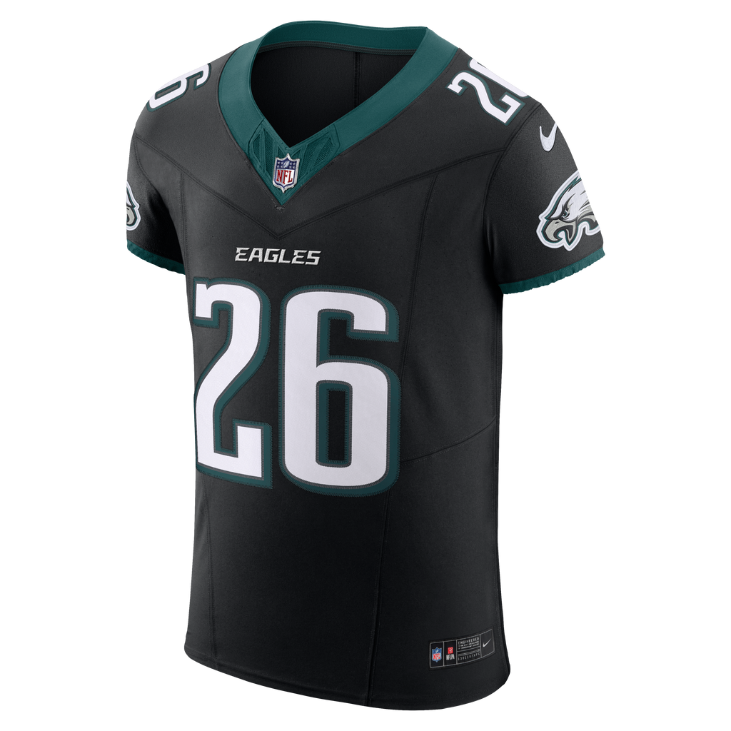 Men's Philadelphia Eagles Saquon Barkley Nike Black Alternate Vapor F.U.S.E. Elite Jersey