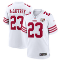Men's San Francisco 49ers Christian McCaffrey Nike White 80th Anniversary Game Jersey