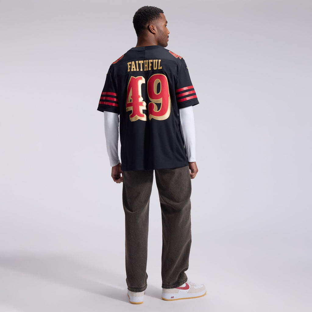 Men's San Francisco 49ers The Faithful Nike Black Rivalries Collection Stitched Limited Jersey