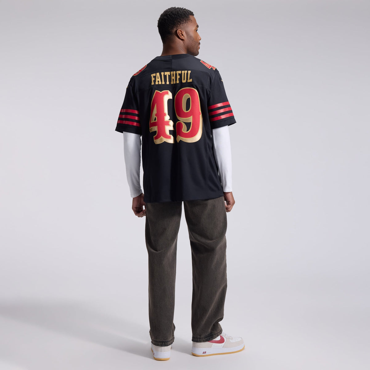 Men's San Francisco 49ers The Faithful Nike Black Rivalries Collection Stitched Limited Jersey