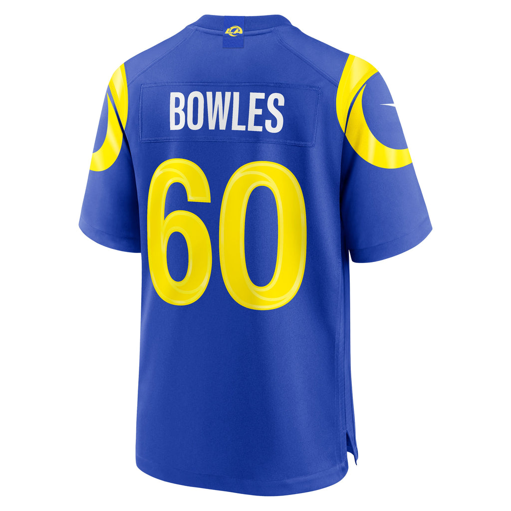 Men's Los Angeles Rams Wyatt Bowles Nike  Royal Team Game Jersey