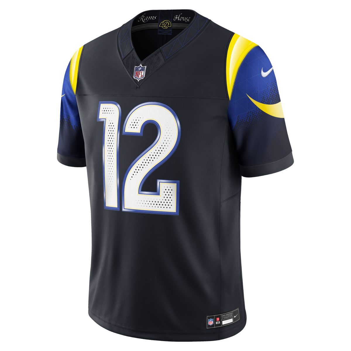 Men's Los Angeles Rams Puka Nacua Nike Dark Blue Rivalries Collection Stitched Limited Jersey