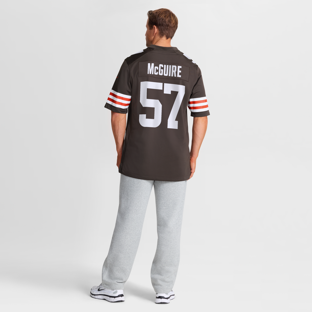 Men's Cleveland Browns Isaiah McGuire Nike  Brown Team Game Jersey