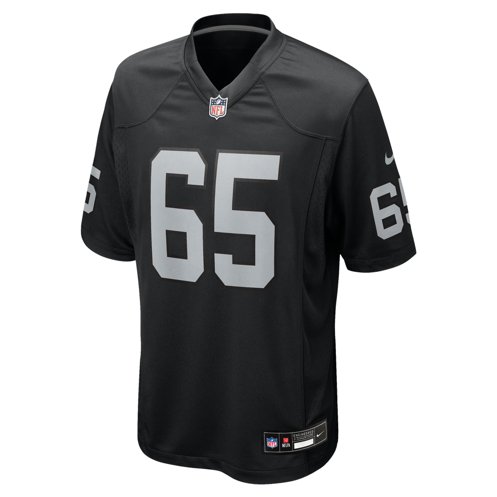 Men's Las Vegas Raiders Tyler Linderbaum Nike Black Team Game Jersey
