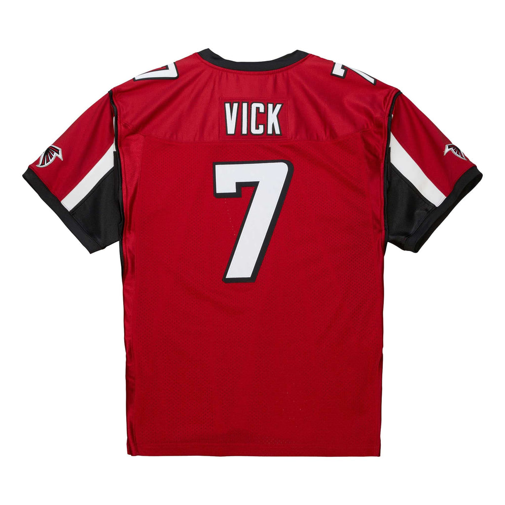 Men's Atlanta Falcons 2003 Michael Vick Mitchell & Ness Red Authentic Throwback Retired Player Jersey