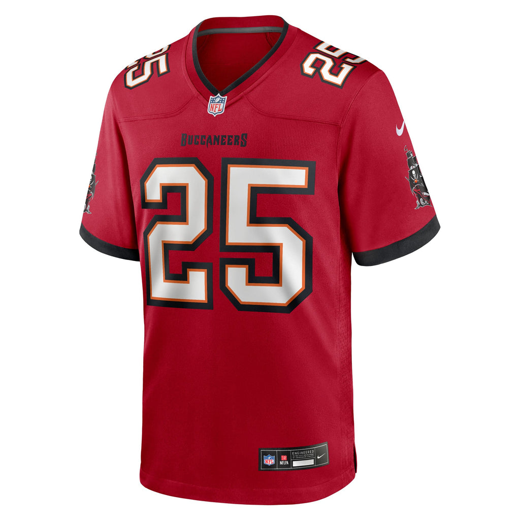 Men's Tampa Bay Buccaneers Jacob Parrish Nike  Red Team Game Jersey