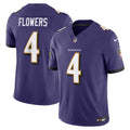 Men's Baltimore Ravens Zay Flowers Nike Purple Vapor F.U.S.E. Limited Jersey