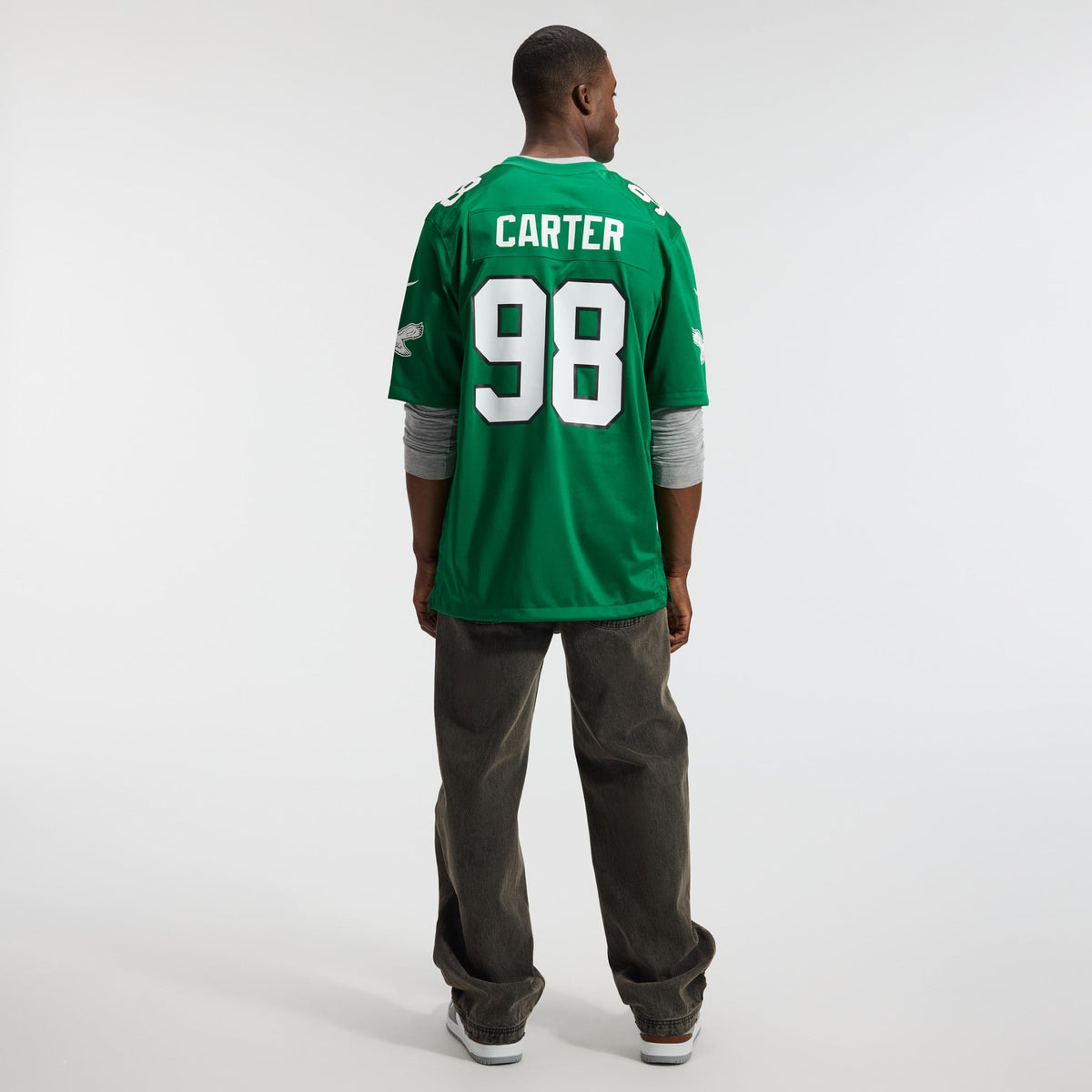 Men's Philadelphia Eagles Jalen Carter Nike White Game Jersey