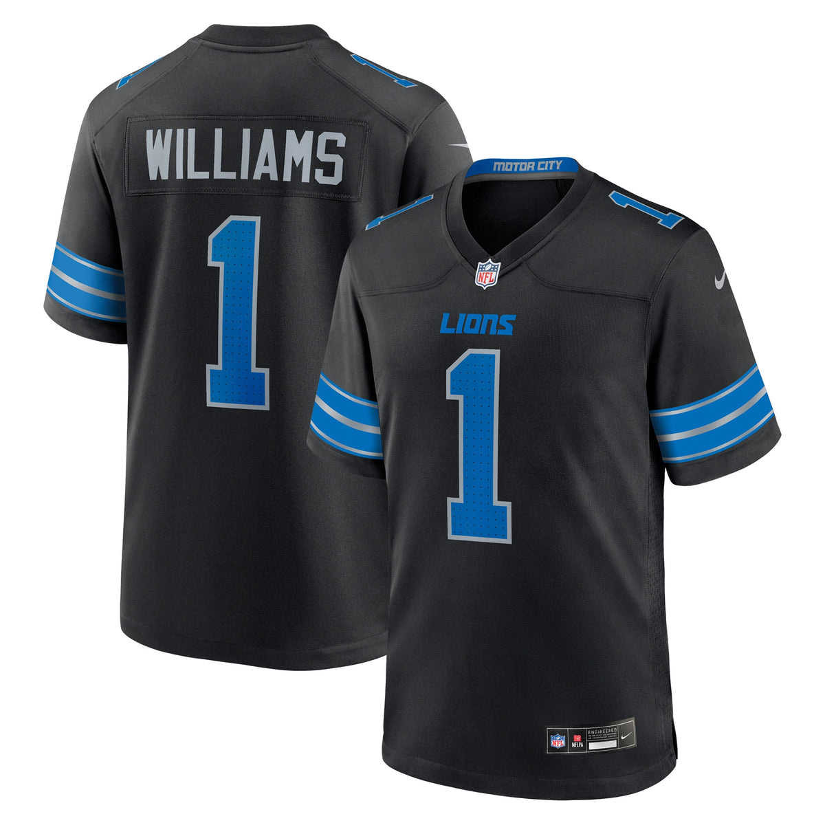 Men's Detroit Lions Jameson Williams Nike Blue Game Player Jersey