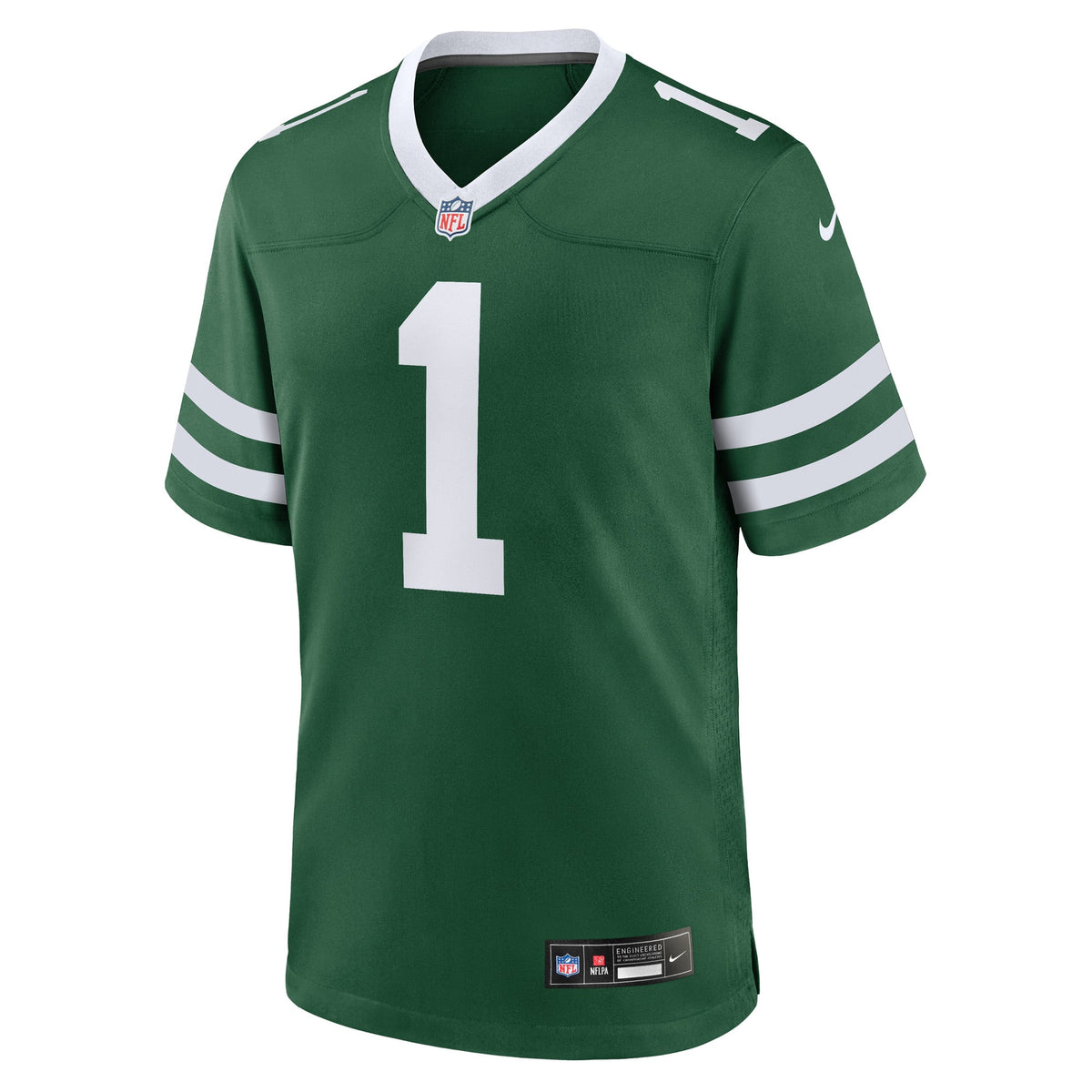 Men's New York Jets Number 1 Groom Nike Legacy Green Game Jersey