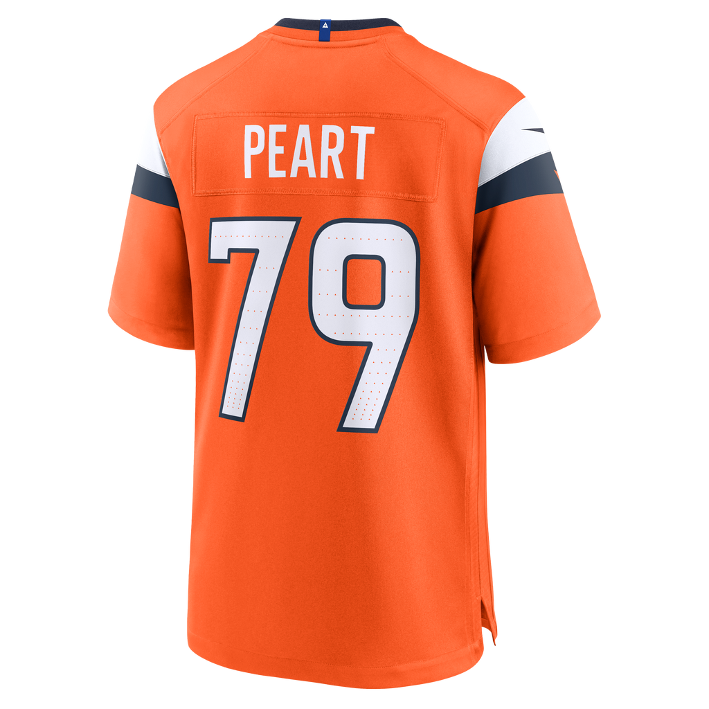Men's Denver Broncos Matt Peart Nike  Orange Team Game Jersey