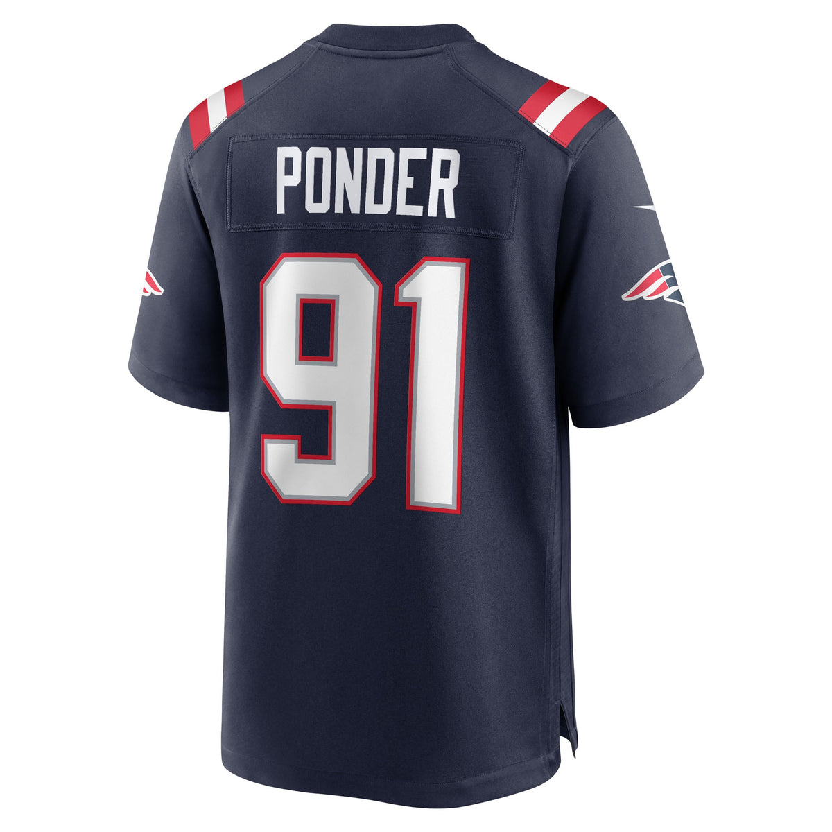 Men's New England Patriots Elijah Ponder Nike  Navy Team Game Jersey