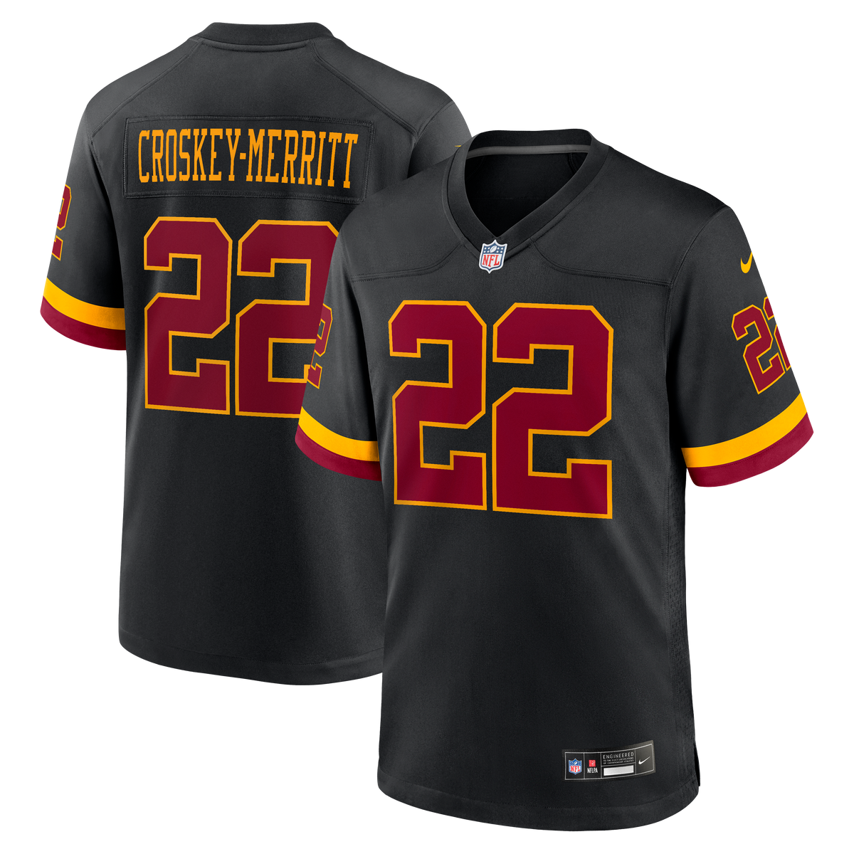 Men's Washington Commanders Jacory Croskey-Merritt Nike Burgundy Game Jersey