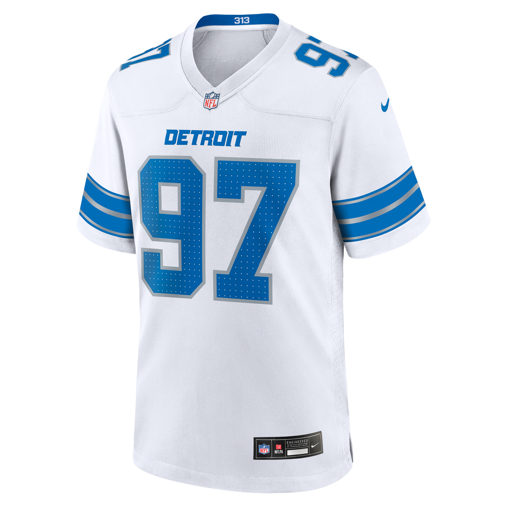 Men's Detroit Lions Aidan Hutchinson Nike Black 2nd Alternate Game Jersey