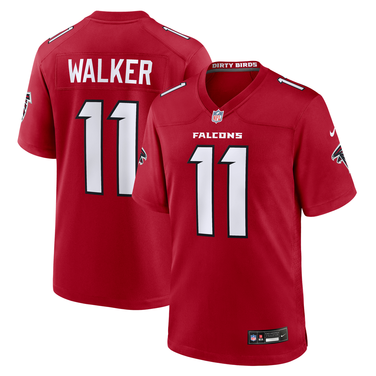 Men's Atlanta Falcons Jalon Walker Nike Red Game Jersey