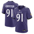 Men's Baltimore Ravens Trey Hendrickson Nike Purple Team Game Jersey