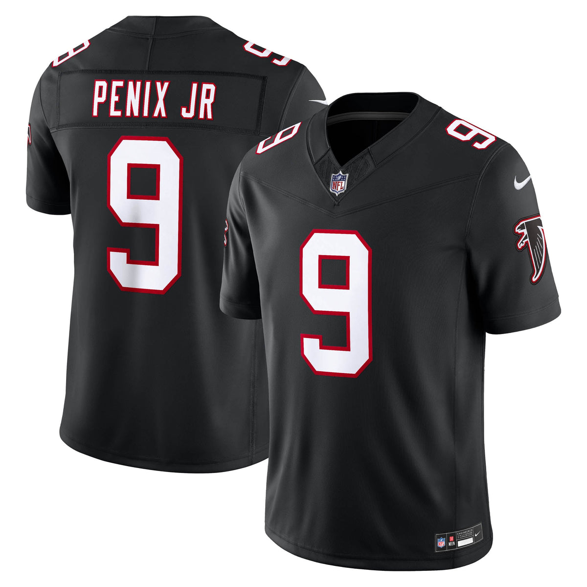 Men's Atlanta Falcons Michael Penix Jr. Nike Red Team Vapor F.U.S.E. Stitched Limited Jersey