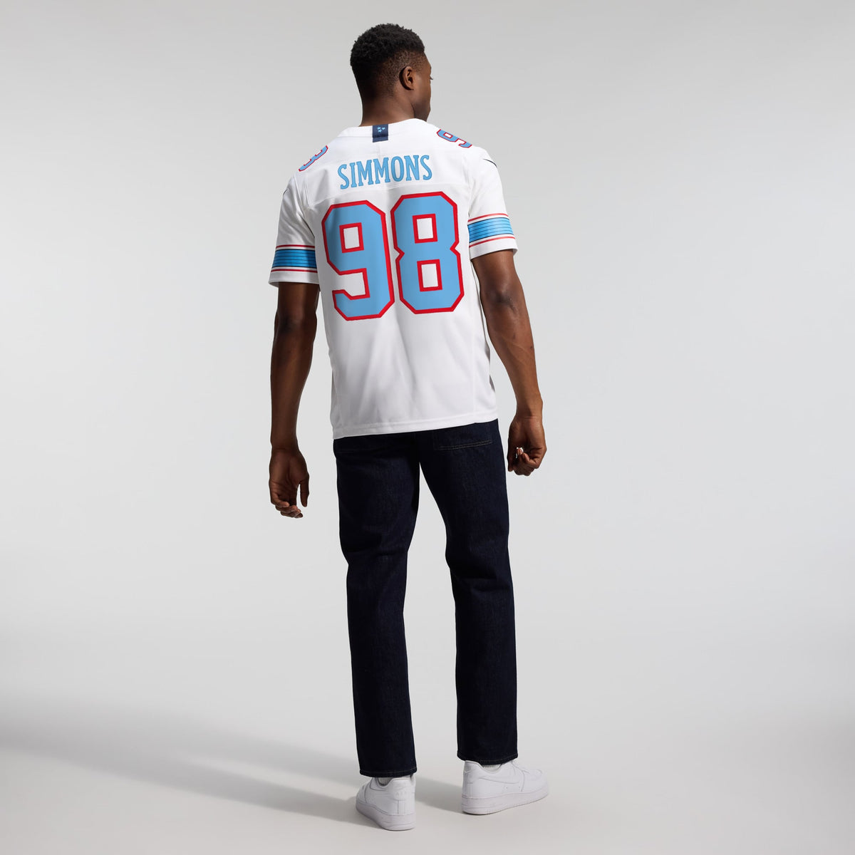 Men's Tennessee Titans Jeffery Simmons Nike Light Blue Team Vapor F.U.S.E. Stitched Limited Jersey