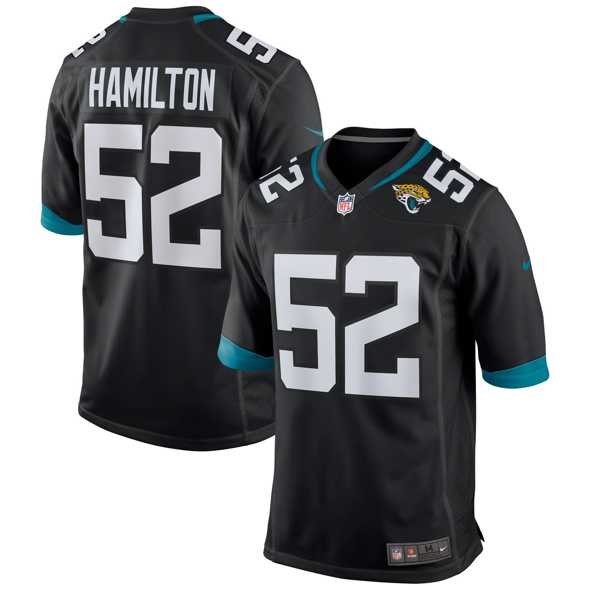 Men's Jacksonville Jaguars DaVon Hamilton Nike Teal Game Jersey