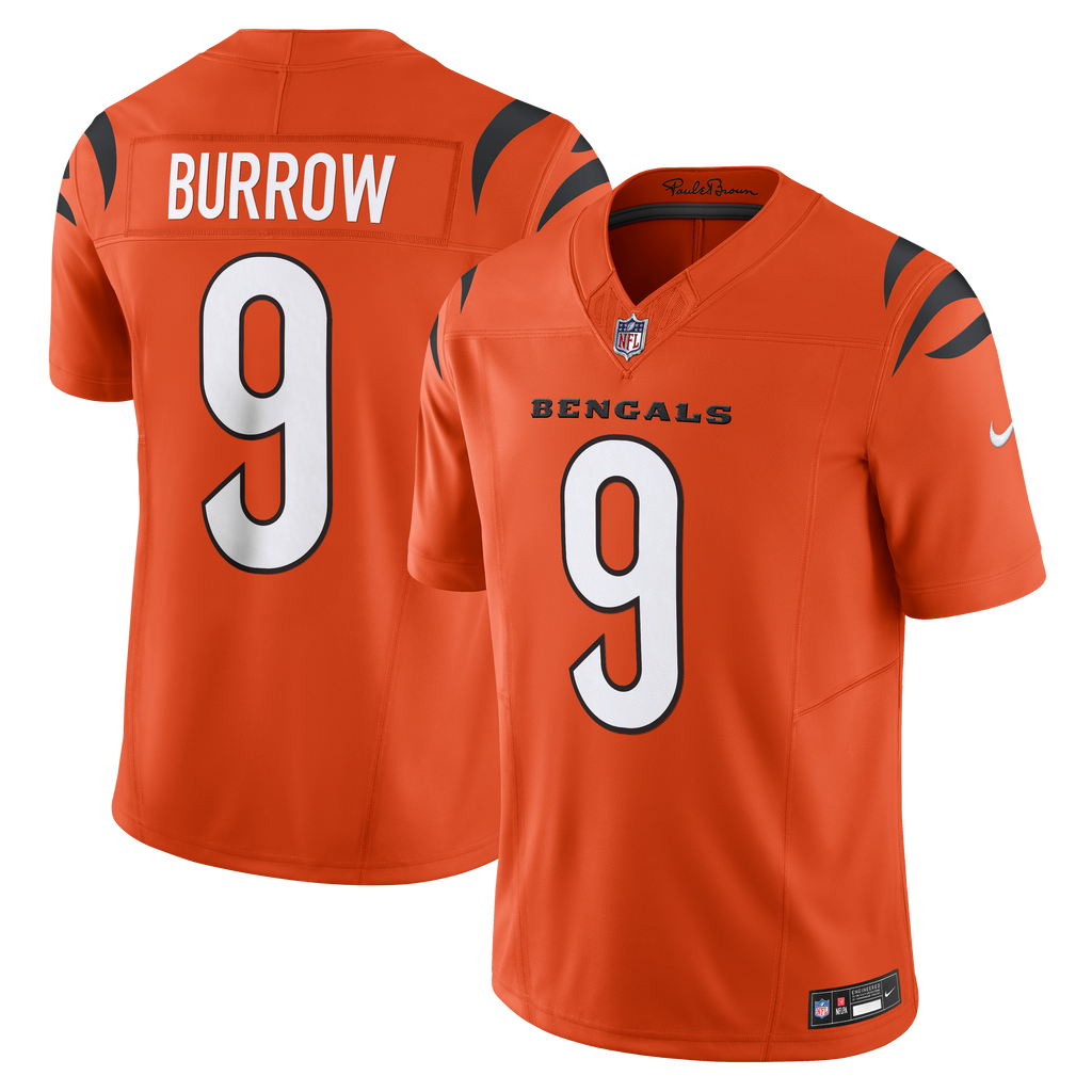 Men's Cincinnati Bengals Joe Burrow Nike Orange Vapor F.U.S.E. Limited Jersey