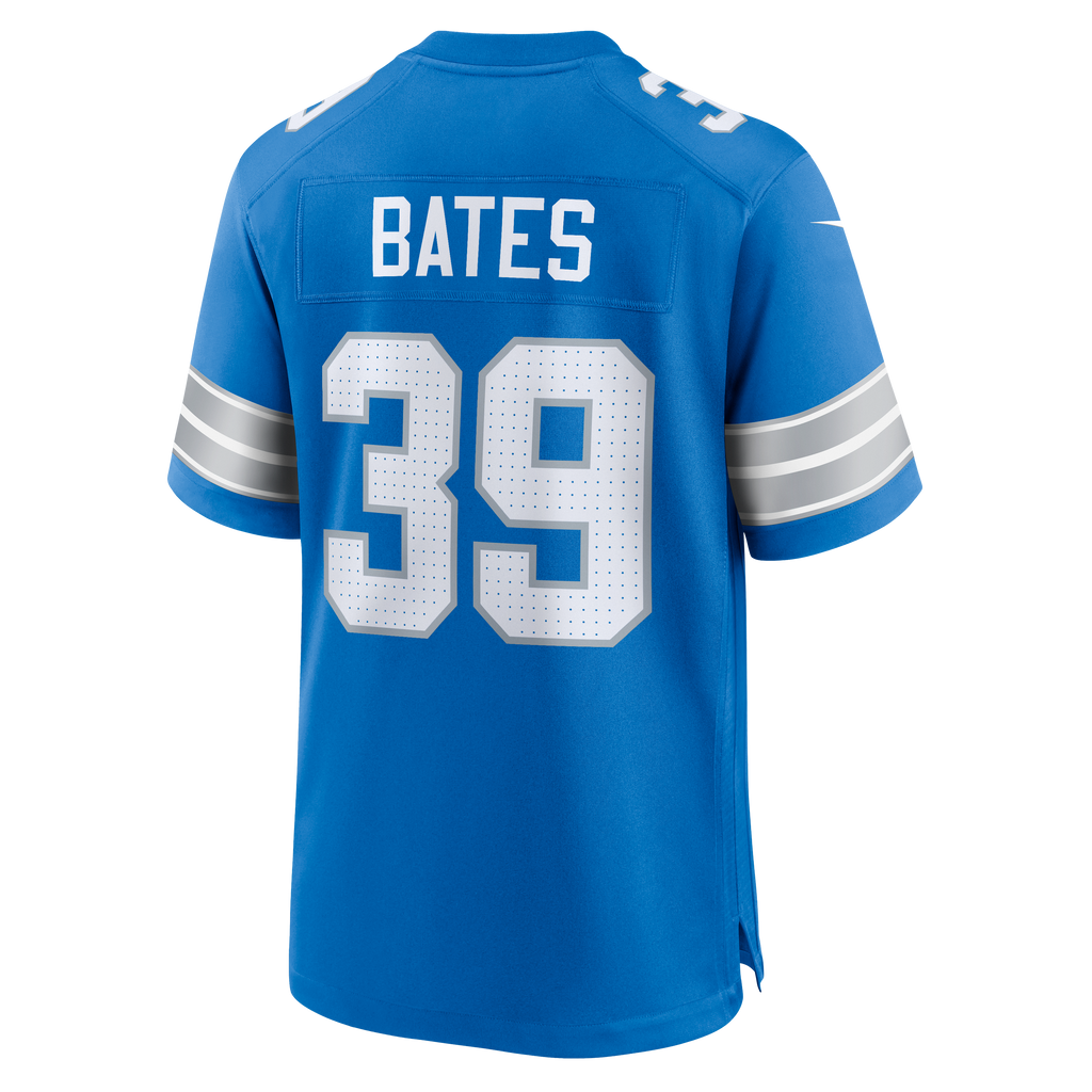 Men's Detroit Lions Jake Bates Nike  Blue Team Game Jersey